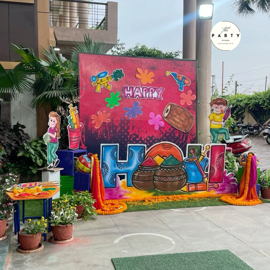 Premium Holi Decoration & Backdrop Setup for Offices & Societies