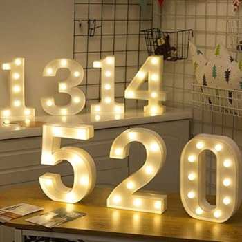 LED Age Number Light – Milestone Birthday, Anniversary celebration