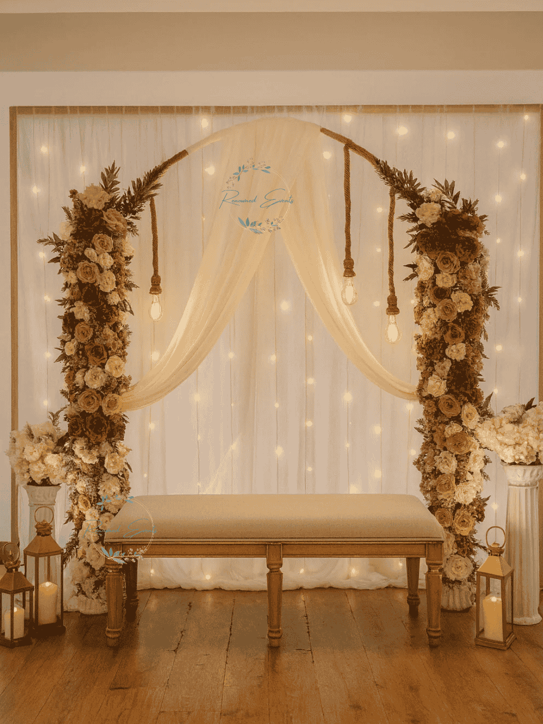 Roka_Ceremony_Decor_Backdrop_with_Floral_Arch